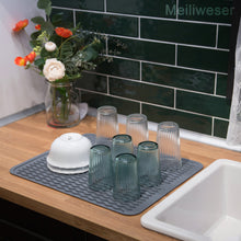 Load image into Gallery viewer, Meiliweser Silicone Dish Drying Mat For Kitchen